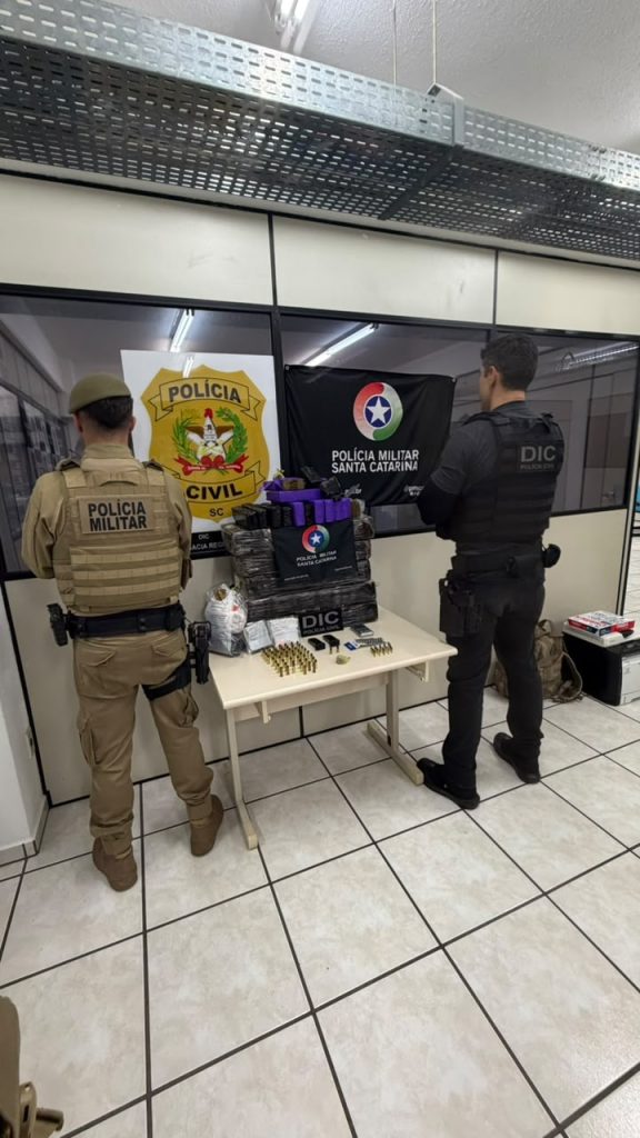 Operação apreende mais de 77 quilos de drogas e prende quatro pessoas em Videira
